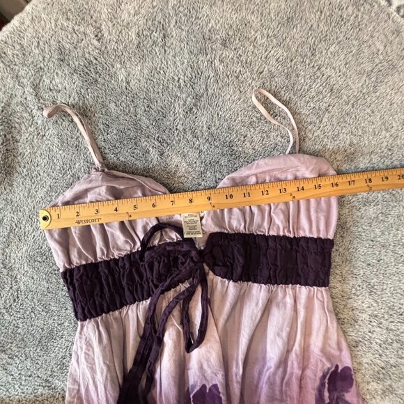 Max Studio Womens Dress Medium Babydoll Floral Fit Flare‎ Fairy Whimsical 18965 - Picture 4 of 9